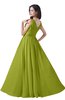 ColsBM Alana Green Oasis Elegant V-neck Sleeveless Zip up Floor Length Ruching Bridesmaid Dresses