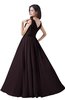 ColsBM Alana Italian Plum Elegant V-neck Sleeveless Zip up Floor Length Ruching Bridesmaid Dresses