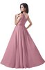 ColsBM Alana Light Coral Elegant V-neck Sleeveless Zip up Floor Length Ruching Bridesmaid Dresses