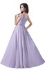 ColsBM Alana Light Purple Elegant V-neck Sleeveless Zip up Floor Length Ruching Bridesmaid Dresses