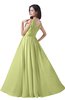 ColsBM Alana Lime Sherbet Elegant V-neck Sleeveless Zip up Floor Length Ruching Bridesmaid Dresses