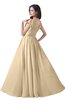 ColsBM Alana Marzipan Elegant V-neck Sleeveless Zip up Floor Length Ruching Bridesmaid Dresses