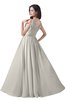 ColsBM Alana Off White Elegant V-neck Sleeveless Zip up Floor Length Ruching Bridesmaid Dresses