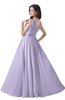 ColsBM Alana Pastel Lilac Elegant V-neck Sleeveless Zip up Floor Length Ruching Bridesmaid Dresses