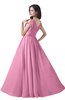 ColsBM Alana Pink Elegant V-neck Sleeveless Zip up Floor Length Ruching Bridesmaid Dresses