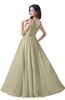 ColsBM Alana Putty Elegant V-neck Sleeveless Zip up Floor Length Ruching Bridesmaid Dresses