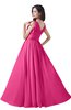 ColsBM Alana Rose Pink Elegant V-neck Sleeveless Zip up Floor Length Ruching Bridesmaid Dresses