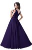 ColsBM Alana Royal Purple Elegant V-neck Sleeveless Zip up Floor Length Ruching Bridesmaid Dresses