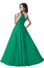 ColsBM Alana Sea Green Elegant V-neck Sleeveless Zip up Floor Length Ruching Bridesmaid Dresses