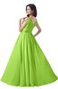 ColsBM Alana Sharp Green Elegant V-neck Sleeveless Zip up Floor Length Ruching Bridesmaid Dresses