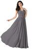 ColsBM Alana Storm Front Elegant V-neck Sleeveless Zip up Floor Length Ruching Bridesmaid Dresses