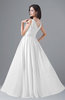 ColsBM Alana White Elegant V-neck Sleeveless Zip up Floor Length Ruching Bridesmaid Dresses