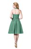 ColsBM Corinne Beryl Green Modest Sleeveless Zip up Chiffon Knee Length Ruching Party Dresses