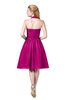 ColsBM Corinne Hot Pink Modest Sleeveless Zip up Chiffon Knee Length Ruching Party Dresses