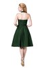 ColsBM Corinne Hunter Green Modest Sleeveless Zip up Chiffon Knee Length Ruching Party Dresses