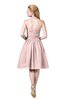 ColsBM Corinne Pastel Pink Modest Sleeveless Zip up Chiffon Knee Length Ruching Party Dresses