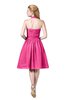 ColsBM Corinne Rose Pink Modest Sleeveless Zip up Chiffon Knee Length Ruching Party Dresses