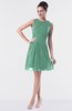 ColsBM Fatima Beryl Green Modest Sheath Sleeveless Knee Length Beaded Homecoming Dresses