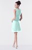 ColsBM Fatima Blue Glass Modest Sheath Sleeveless Knee Length Beaded Homecoming Dresses