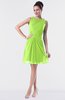 ColsBM Fatima Bright Green Modest Sheath Sleeveless Knee Length Beaded Homecoming Dresses