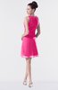 ColsBM Fatima Fandango Pink Modest Sheath Sleeveless Knee Length Beaded Homecoming Dresses
