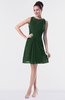 ColsBM Fatima Hunter Green Modest Sheath Sleeveless Knee Length Beaded Homecoming Dresses