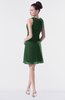 ColsBM Fatima Hunter Green Modest Sheath Sleeveless Knee Length Beaded Homecoming Dresses