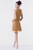 ColsBM Fatima Light Brown Modest Sheath Sleeveless Knee Length Beaded Homecoming Dresses