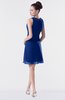 ColsBM Fatima Sodalite Blue Modest Sheath Sleeveless Knee Length Beaded Homecoming Dresses