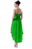 ColsBM Victoria Classic Green Hawaiian A-line Sleeveless Chiffon Tea Length Ruching Evening Dresses