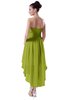 ColsBM Victoria Green Oasis Hawaiian A-line Sleeveless Chiffon Tea Length Ruching Evening Dresses