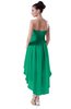 ColsBM Victoria Pepper Green Hawaiian A-line Sleeveless Chiffon Tea Length Ruching Evening Dresses