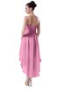 ColsBM Victoria Pink Hawaiian A-line Sleeveless Chiffon Tea Length Ruching Evening Dresses