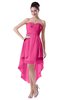 ColsBM Victoria Rose Pink Hawaiian A-line Sleeveless Chiffon Tea Length Ruching Evening Dresses