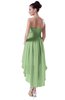 ColsBM Victoria Sage Green Hawaiian A-line Sleeveless Chiffon Tea Length Ruching Evening Dresses
