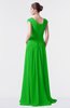 ColsBM Valerie Classic Green Antique A-line V-neck Lace up Chiffon Floor Length Evening Dresses