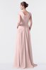 ColsBM Valerie Pastel Pink Antique A-line V-neck Lace up Chiffon Floor Length Evening Dresses