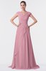 ColsBM Valerie Rosebloom Antique A-line V-neck Lace up Chiffon Floor Length Evening Dresses
