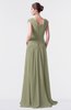 ColsBM Valerie Sponge Antique A-line V-neck Lace up Chiffon Floor Length Evening Dresses