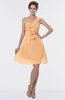ColsBM Emmy Apricot Romantic One Shoulder Sleeveless Backless Ruching Bridesmaid Dresses