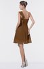 ColsBM Emmy Brown Romantic One Shoulder Sleeveless Backless Ruching Bridesmaid Dresses