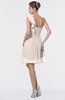 ColsBM Emmy Cream Pink Romantic One Shoulder Sleeveless Backless Ruching Bridesmaid Dresses