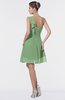ColsBM Emmy Fair Green Romantic One Shoulder Sleeveless Backless Ruching Bridesmaid Dresses