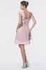 ColsBM Emmy Pale Lilac Romantic One Shoulder Sleeveless Backless Ruching Bridesmaid Dresses