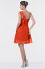 ColsBM Emmy Persimmon Romantic One Shoulder Sleeveless Backless Ruching Bridesmaid Dresses