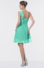 ColsBM Emmy Seafoam Green Romantic One Shoulder Sleeveless Backless Ruching Bridesmaid Dresses