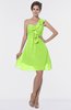 ColsBM Emmy Sharp Green Romantic One Shoulder Sleeveless Backless Ruching Bridesmaid Dresses