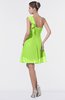ColsBM Emmy Sharp Green Romantic One Shoulder Sleeveless Backless Ruching Bridesmaid Dresses