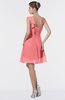ColsBM Emmy Shell Pink Romantic One Shoulder Sleeveless Backless Ruching Bridesmaid Dresses