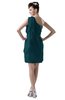 ColsBM Layla Blue Green Informal Sheath Backless Chiffon Knee Length Paillette Homecoming Dresses